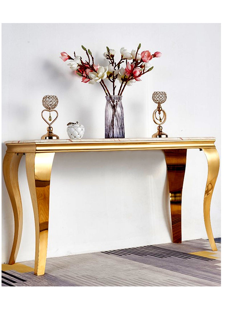 Modern Marble  Console Table with Steel Frame 120*40*80 CM - Image 1