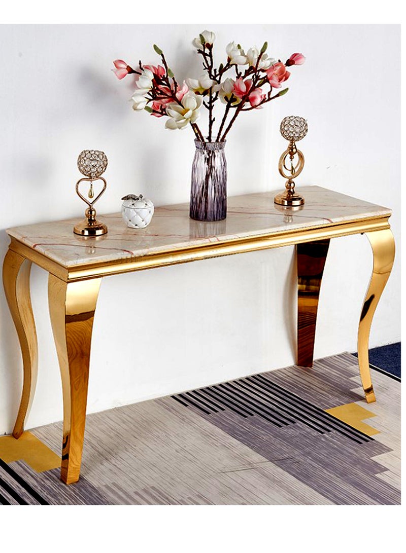 Modern Marble  Console Table with Steel Frame 120*40*80 CM - Image 2