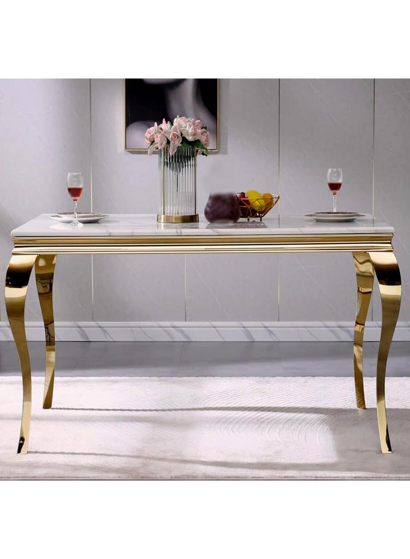 Modern Marble  Console Table with Steel Frame 120*40*80 CM - Image 3