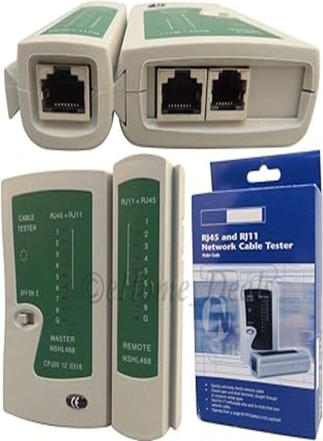 RJ45 CAT5e CAT6e RJ11 RJ12 Ethernet Network LAN Wire Cable Testing Tool