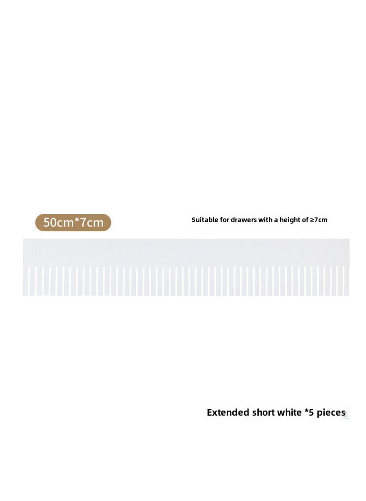 Generic Home Drawer Divider Customizable Organizer Long Short White 