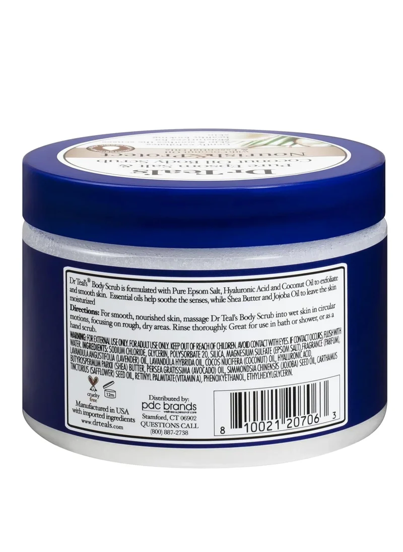 دكتور تيل Dr Teal's Epsom Salt Body Scrub Coconut Oil 454g