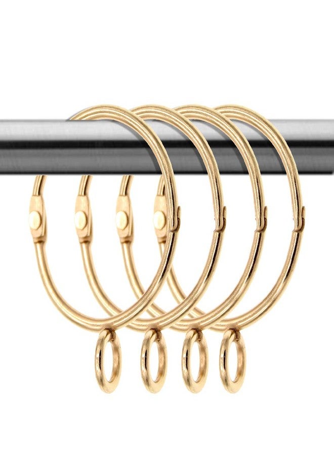 كوديل حلقات ستائر مفتوحة من Coideal مع عروة - عبوة من 20 قطعة، حلقات معدنية قابلة للفتح مقاس 1.5 بوصة، تناسب قضيب ستارة يصل قطره إلى 1 1/4 بوصة (ذهبي) - Image 5