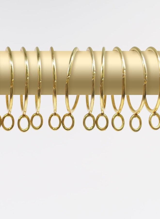 كوديل حلقات ستائر مفتوحة من Coideal مع عروة - عبوة من 20 قطعة، حلقات معدنية قابلة للفتح مقاس 1.5 بوصة، تناسب قضيب ستارة يصل قطره إلى 1 1/4 بوصة (ذهبي) - Image 1