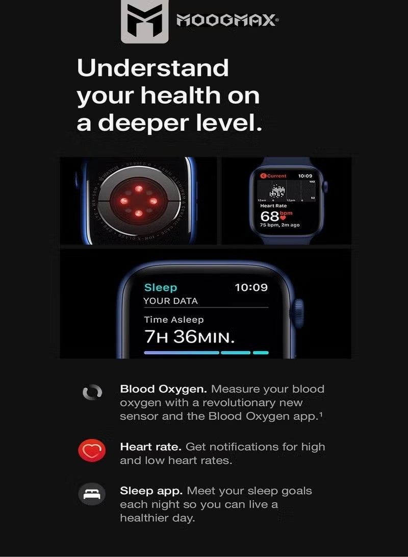 Moogmax Series 9 Smartwatch, 38mm Display, Call Answering, Health & Sport Modes - Image 3