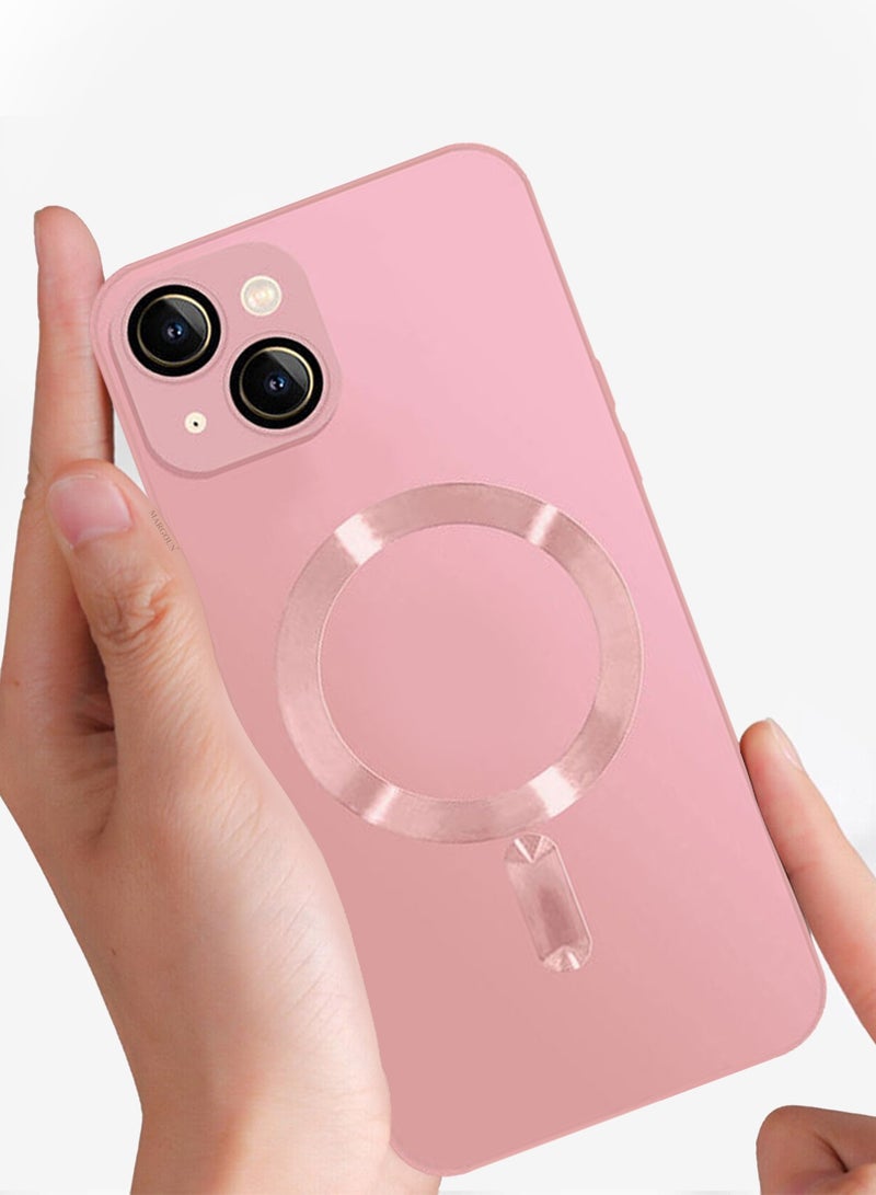 CATANES Cover With Magsafe Built In High Grade Soft Side Material for iPhone 14 - Pink - Image 5