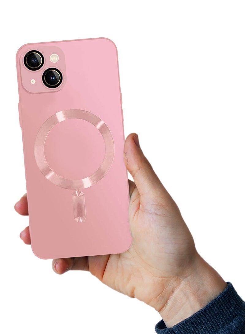 CATANES Cover With Magsafe Built In High Grade Soft Side Material for iPhone 14 - Pink - Image 4