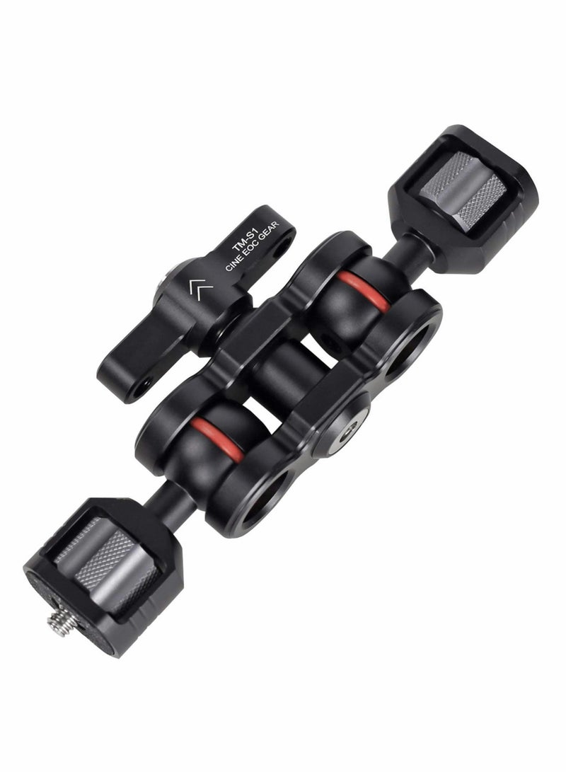 SYOSI Articulating Magic Arm SLR Lightweight Gimbal Stabilizer Dual Ball Head 360 Degree Rotation For Camera Site Monitor, LED Light, Voice Recorder, Camera DSLR Monitor Video Cage  - Image 2