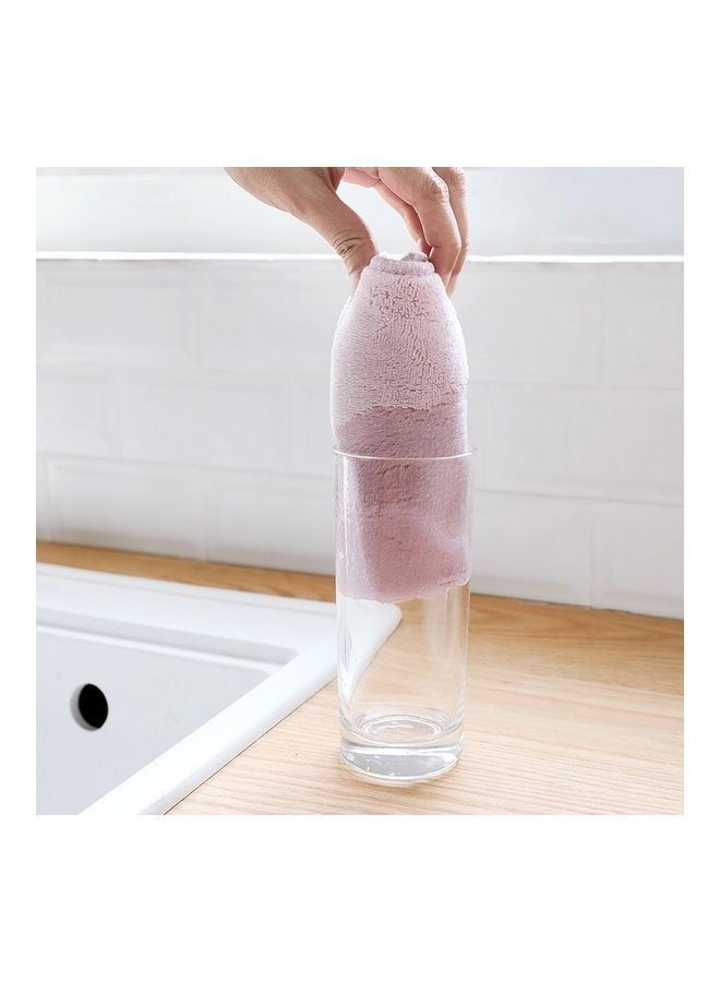 NIBEMINENT 3-Piece Absorbent Thicker Wipe Table Towel Purple/Pink/Green 30*30*0cm - Image 5