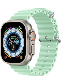SHOPI Newest Silicone Ocean Watch Band For Apple Watch Series 8 7 6 5 4 3 2 1 SE Compatible With Apple Watch Band 38mm 40mm 41mm Replacement Women Mens, Sport  slides Strap for iWatch Ultra  - Image 4