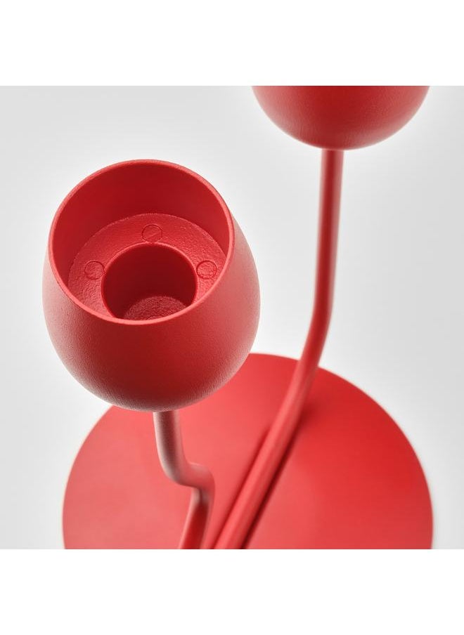 erorex Candlestick/tealight holder, bright red, 29 cm  - Image 5