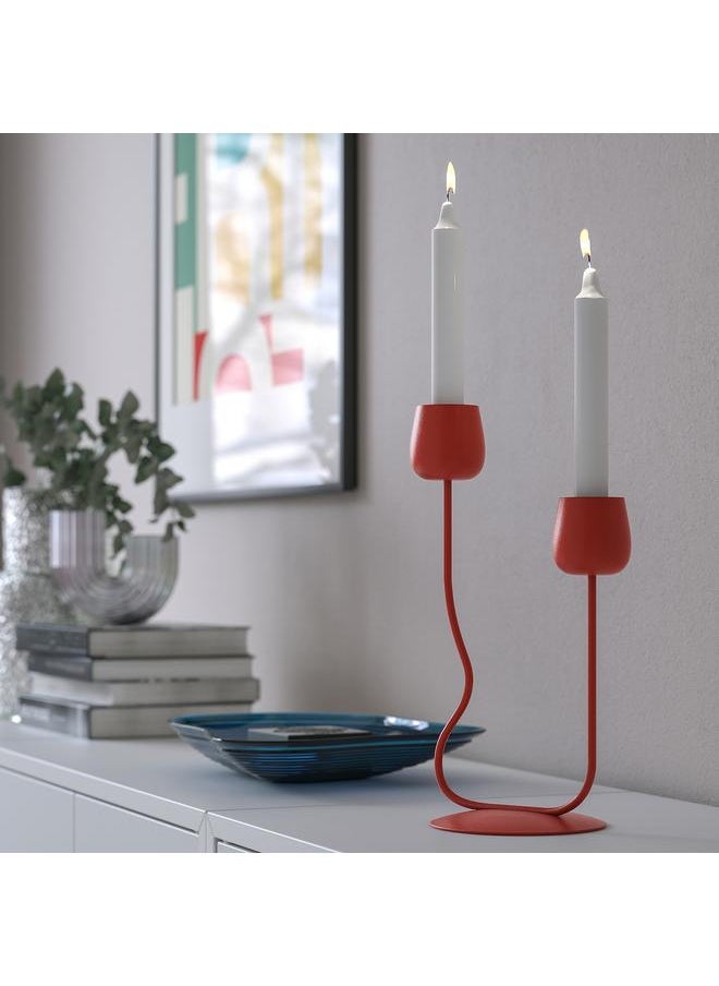 erorex Candlestick/tealight holder, bright red, 29 cm  - Image 2