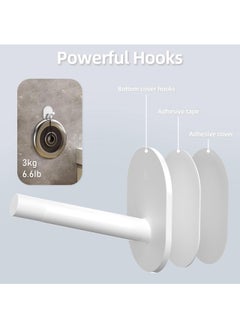 KASTWAVE Adhesive Wall Hooks - No Tools, Easy to Use Multi-Function Utility Hooks, Small Sticky Hooks for Hanging Oven Mitts, Kitchenware, Clothes, Towels, Hats, Keys (6 Pack)  - Image 2
