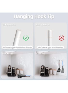KASTWAVE Adhesive Wall Hooks - No Tools, Easy to Use Multi-Function Utility Hooks, Small Sticky Hooks for Hanging Oven Mitts, Kitchenware, Clothes, Towels, Hats, Keys (6 Pack)  - Image 5