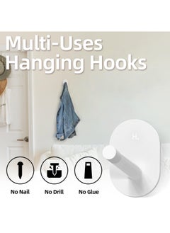 KASTWAVE Adhesive Wall Hooks - No Tools, Easy to Use Multi-Function Utility Hooks, Small Sticky Hooks for Hanging Oven Mitts, Kitchenware, Clothes, Towels, Hats, Keys (6 Pack)  - Image 3
