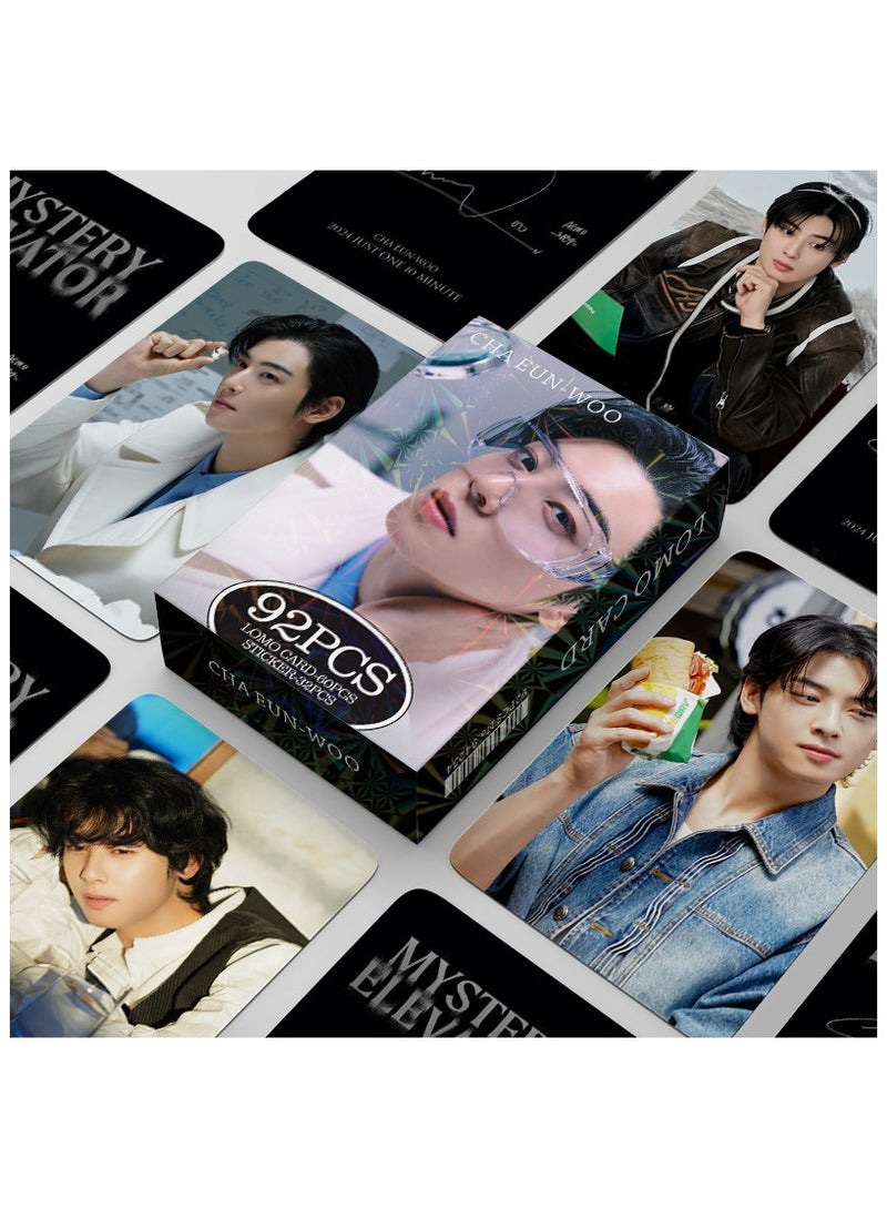 EHOME 92 Piece ChaEunWoo Lomo Card And Stickers - Image 1