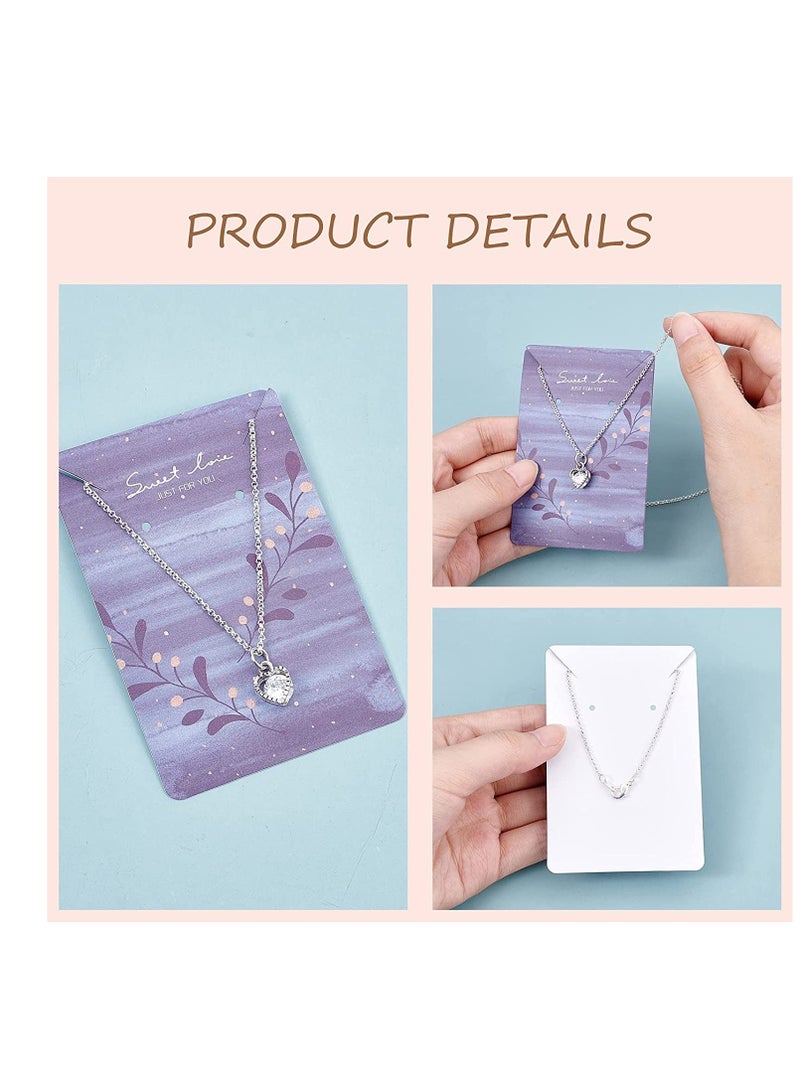 Barakah 120Pcs Necklace Display Cards - 6 Elegant Designs for DIY Jewelry Styles Card Earring Holder Blank Colorful Paper Tags 2.36x6.54x0.08inches - Image 5