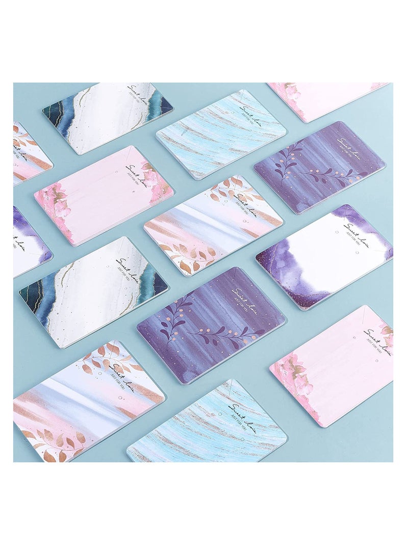 Barakah 120Pcs Necklace Display Cards - 6 Elegant Designs for DIY Jewelry Styles Card Earring Holder Blank Colorful Paper Tags 2.36x6.54x0.08inches - Image 4