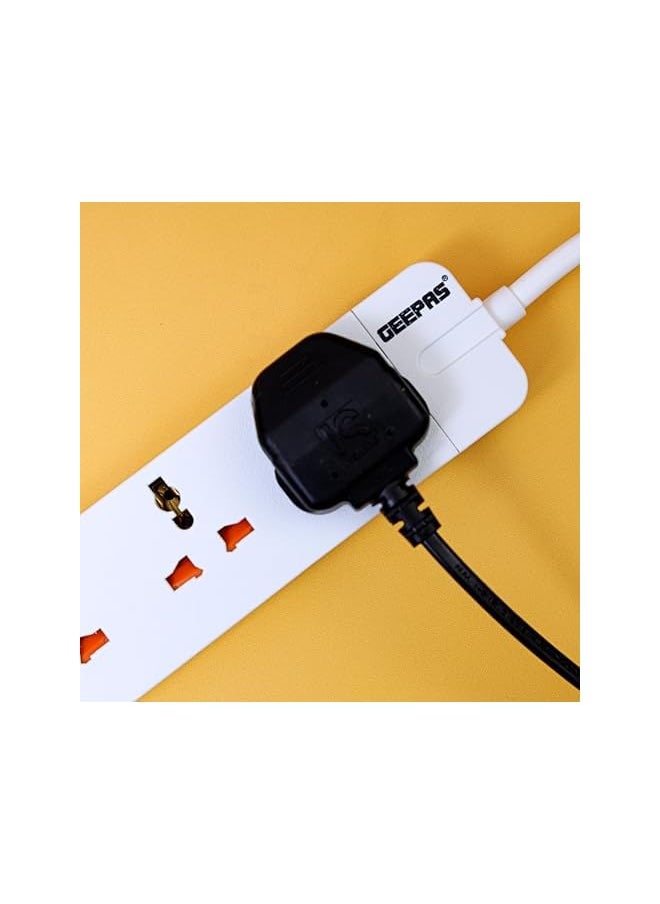 GEEPAS Geepas 4 Way Extension Socket 13A - Extension Strip With Led Indicators | Child Safe |Extra Long Cord with Over Current Protected | Ideal For All Electronic Devices  - Image 5