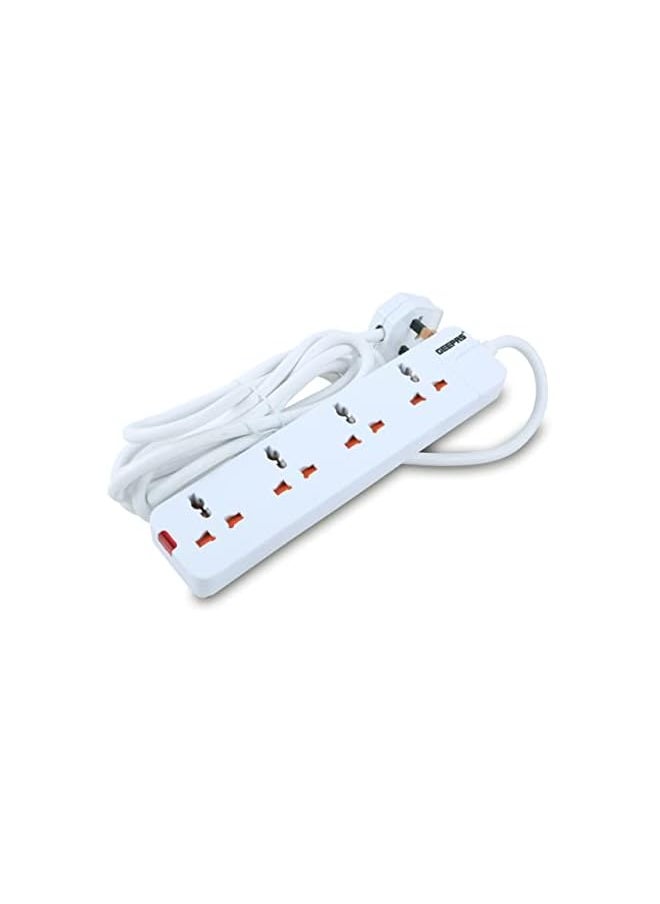 GEEPAS Geepas 4 Way Extension Socket 13A - Extension Strip With Led Indicators | Child Safe |Extra Long Cord with Over Current Protected | Ideal For All Electronic Devices  - Image 2