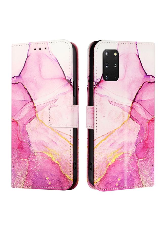 S-TOP Case For Samsung Galaxy S20+ PT003 Marble Pattern Flip Leather Phone Case - Image 2