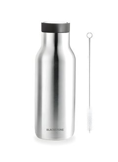 BLACKSTONE Stainless Steel Vacuum Insulated Bottle (500ML) – Lock-Unlock Lid | Leakproof Flask for Hot & Cold Drinks | Includes Info Booklet & Brush Cleaner  - Image 1