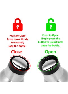 BLACKSTONE Stainless Steel Vacuum Insulated Bottle (500ML) – Lock-Unlock Lid | Leakproof Flask for Hot & Cold Drinks | Includes Info Booklet & Brush Cleaner  - Image 3