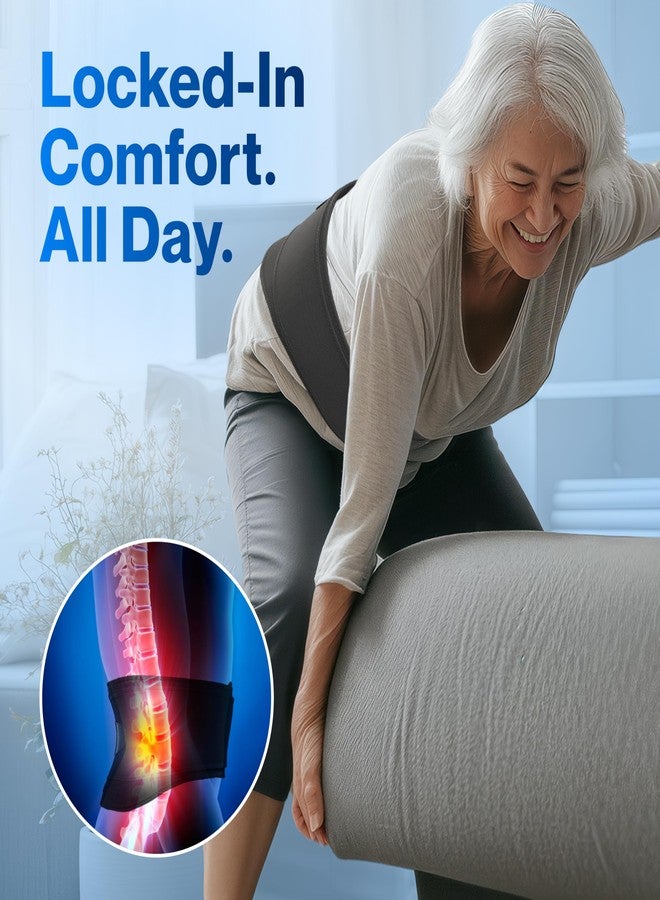 Modvel Lower Back Brace for Men and Women - Back Support Belt for Pain Relief, Herniated Disc, Sciatica, Scoliosis - Lumbar Compression Brace. - Image 3