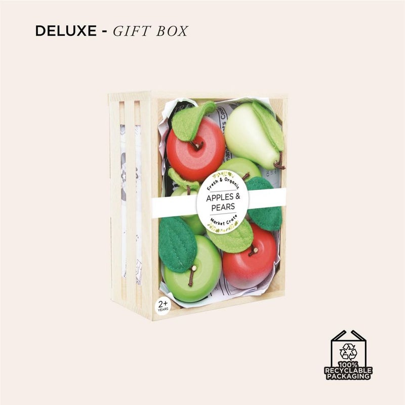 LE TOY VAN Orchard Fruits Wooden Market Crate - 7 Piece