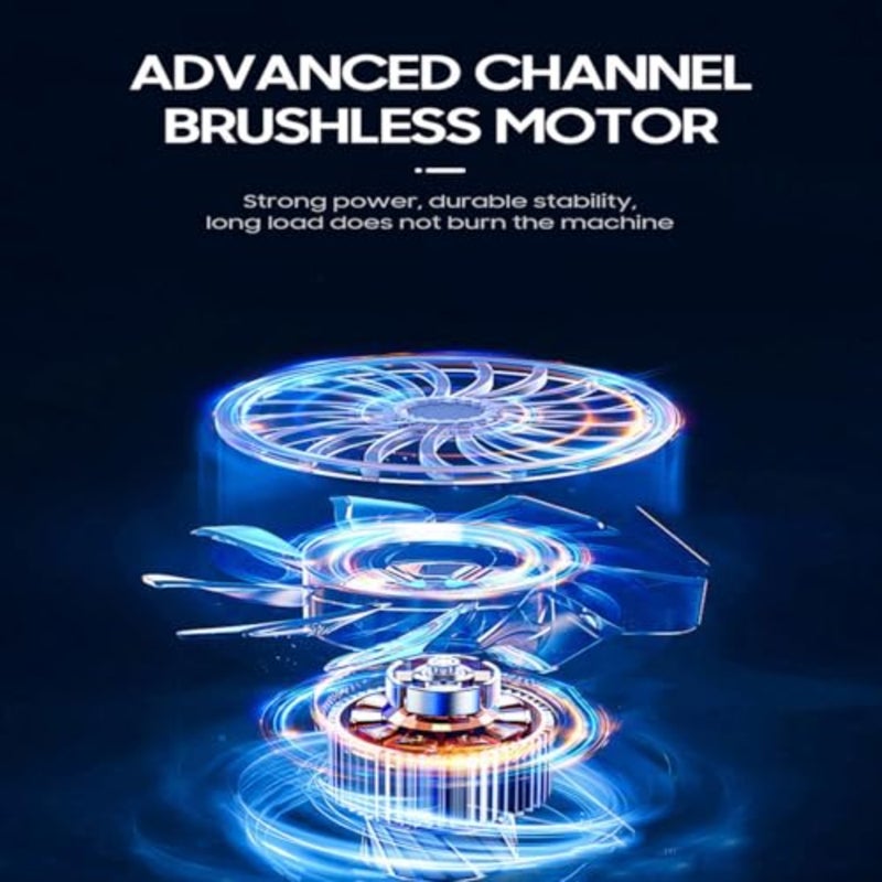 Car drying application, black ABS plastic, black, 8000mAh battery with 180000 RPM turbofan and stepless speed control - Image 3