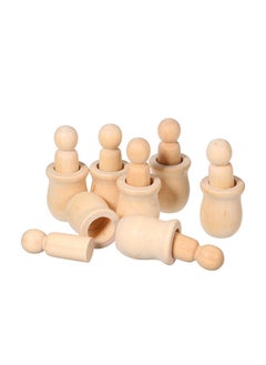 10-Piece Wooden Peg Dolls People Nesting Doll Set