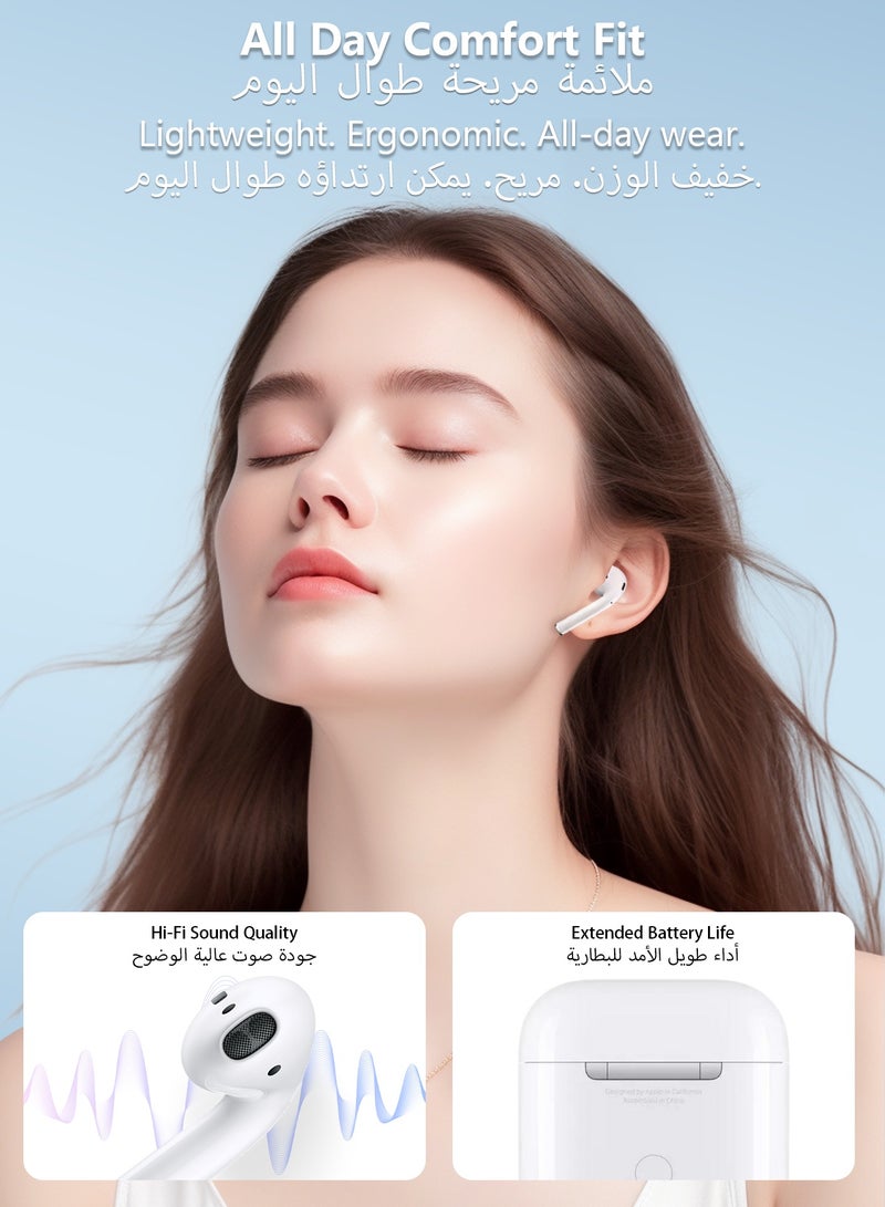 DUDAO U2S Wireless Earbuds,TWS In-Ear Earphones, Bluetooth Headphones 5.3, Premium Sound and Touch Control, Type-C Charging Port - Image 4