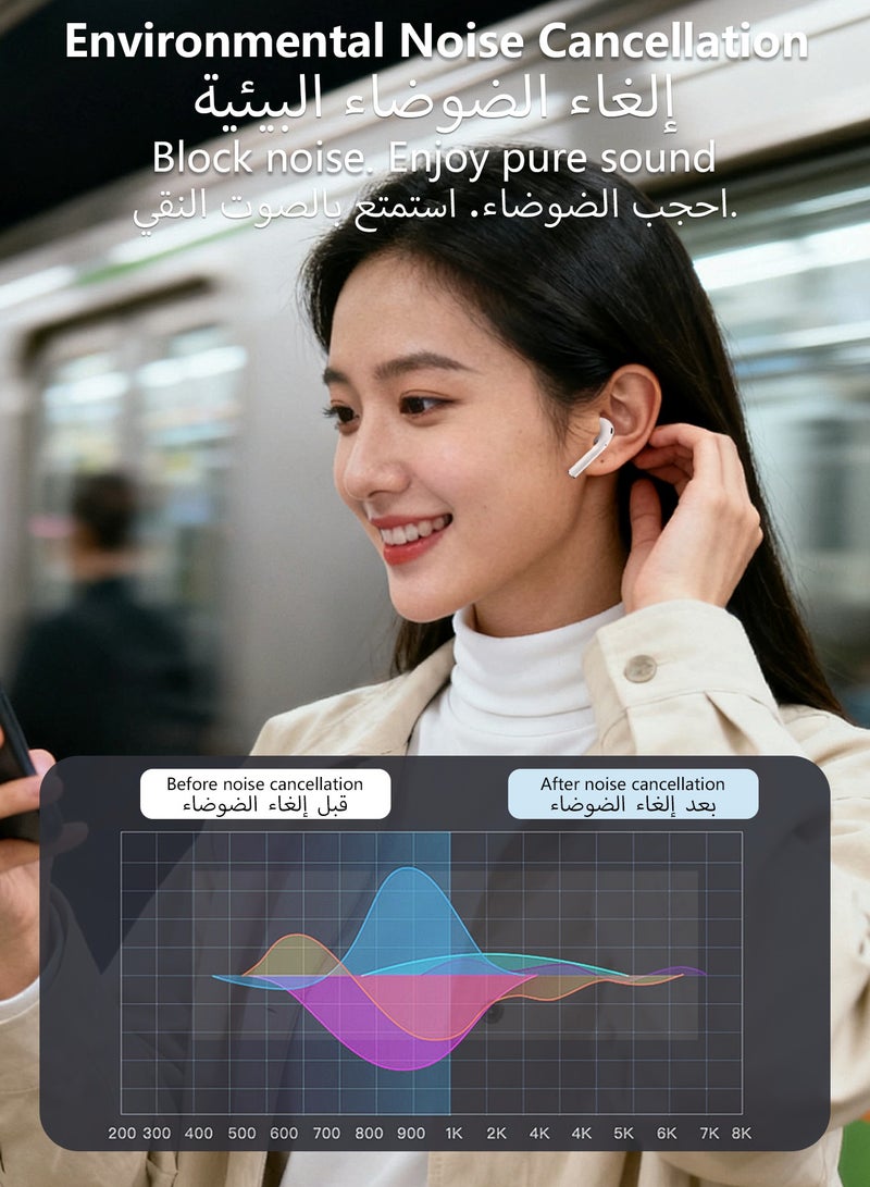 DUDAO U2S Wireless Earbuds,TWS In-Ear Earphones, Bluetooth Headphones 5.3, Premium Sound and Touch Control, Type-C Charging Port - Image 5