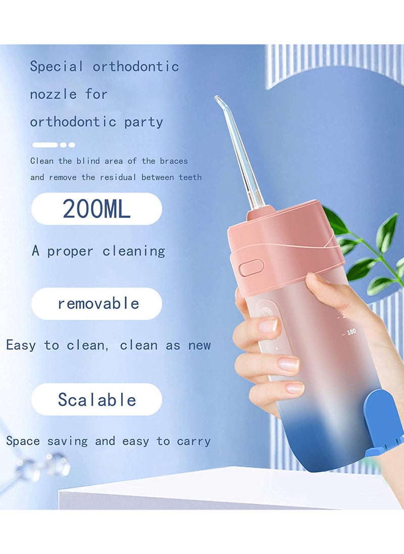 Sharpdo - Cordless Water Flosser Dental for Oral Irrigator,with 3 Modes,4 Replaceable Jet Tips,IPX7 Waterproof Foldable Mini Teeth Cleaning Kit for Home and Travel - Image 1
