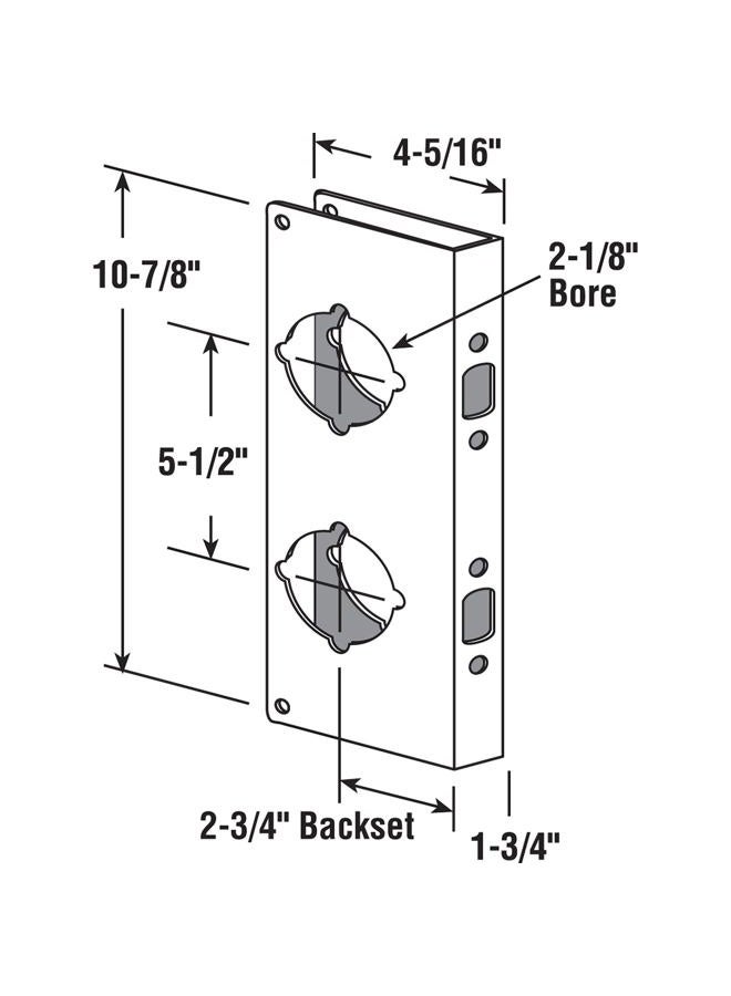 Defender Security PRIME-LINE Defender Security U 10546 Door Guard, 5-1/2-Inch, 2-3/4-Inch By 1-3/4-Inch, Stainless - Image 2
