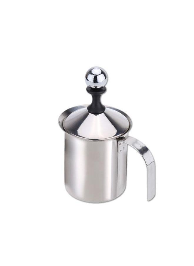 Double Mesh Milk Frothier 400ml Silver/Black