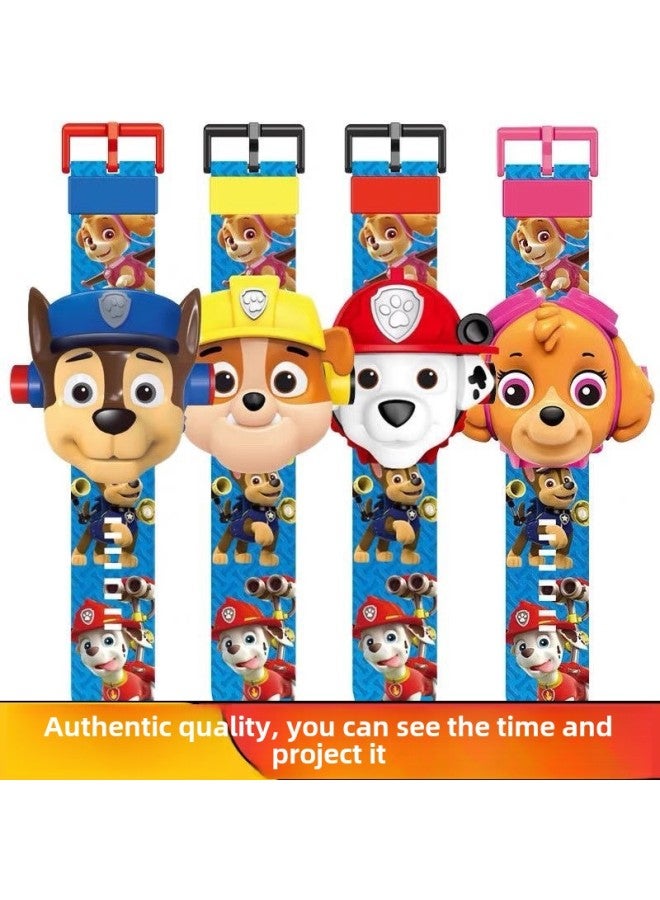 Live Supply Animation Flip Projection Watch Avengers Spider-man Telescopic Digital Watch Kidsren's Toy Gift-Color:8066 Bagged Sonic  - Image 4