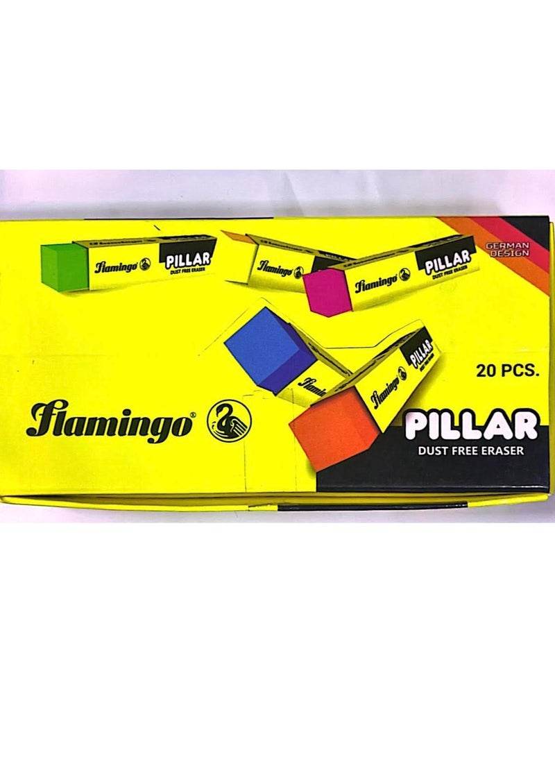 مجموعة محايات خالية من الغبار، متعددة الألوان، عبوة من 20 قطعة - Image 2