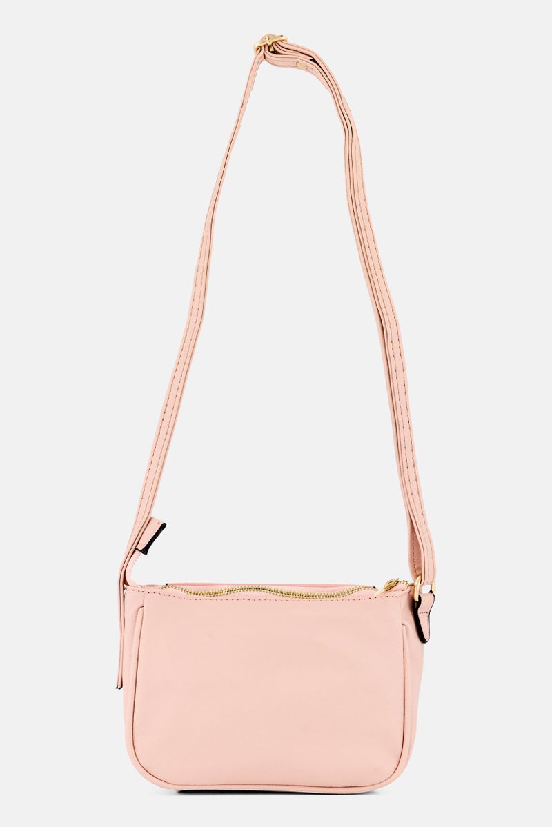 Lavie حقيبة كتف نسائية بشعار العلامة التجارية، وردي - Image 3