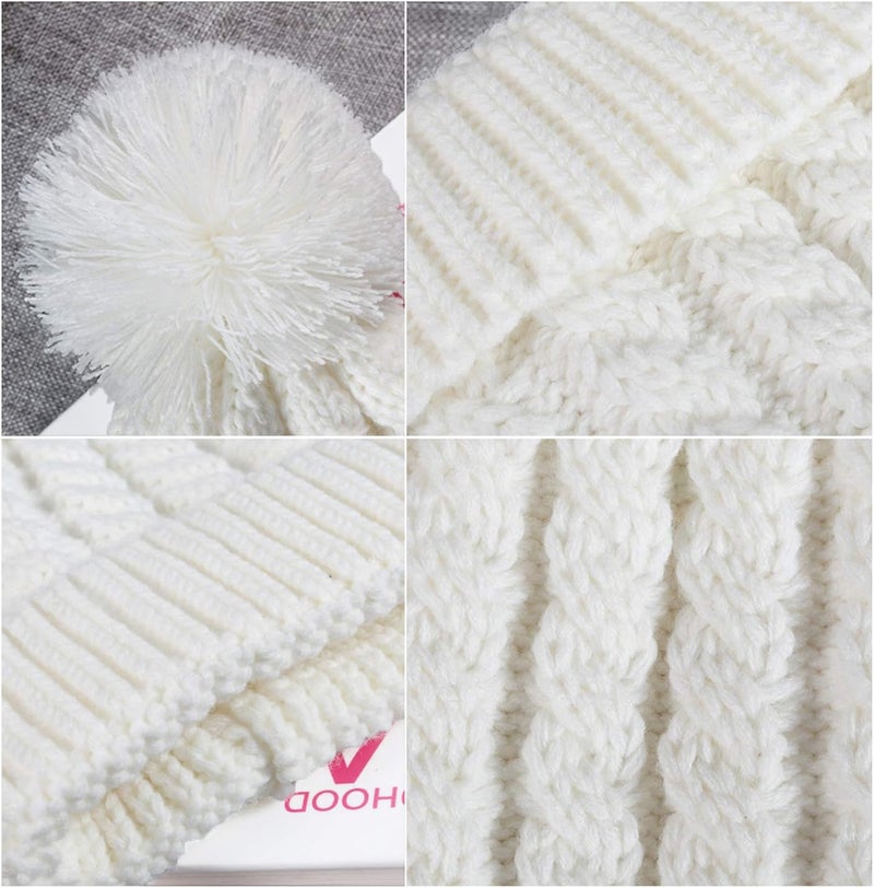 Whiteleopard Women's Winter Gloves Warm Lining - Cozy Wool Knit Thick Gloves Mittens - Image 3
