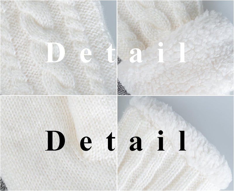 Whiteleopard Women's Winter Gloves Warm Lining - Cozy Wool Knit Thick Gloves Mittens - Image 5