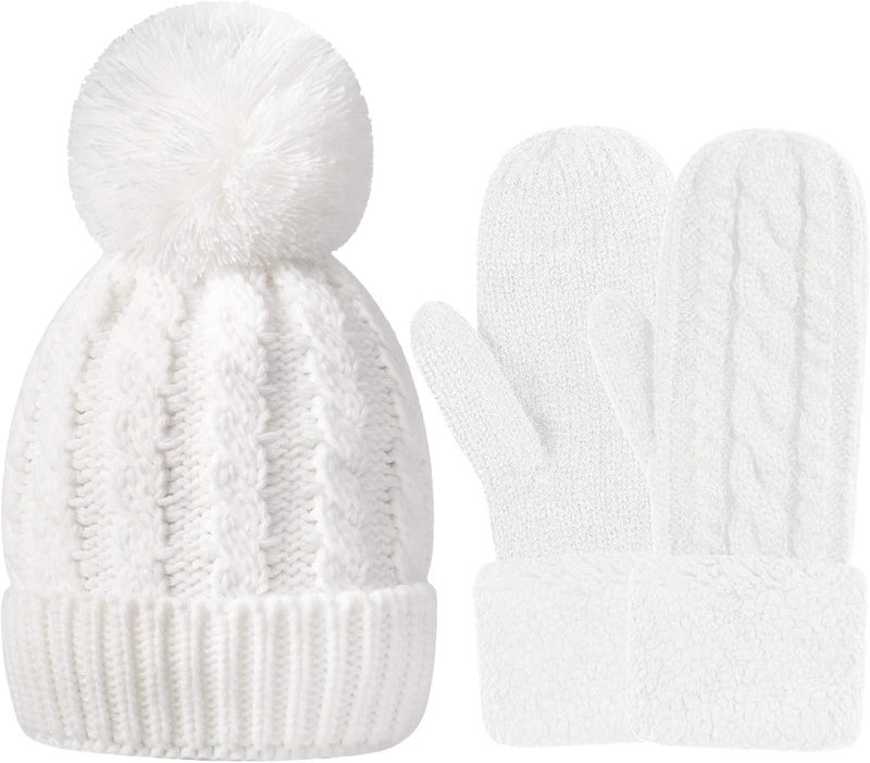 Whiteleopard Women's Winter Gloves Warm Lining - Cozy Wool Knit Thick Gloves Mittens - Image 1