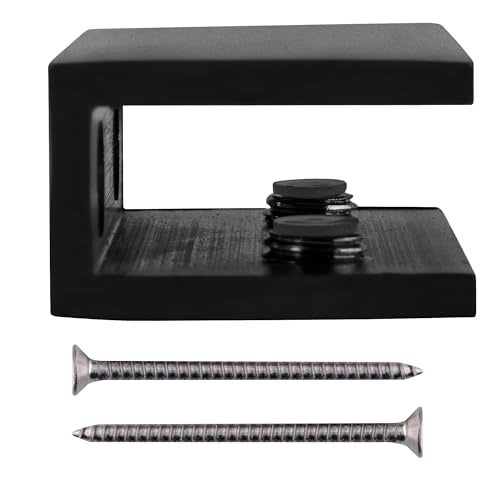 CRL NDC4MBL CRL Matte Black No-Drill Fixed Panel Glass Clamp - Image 5