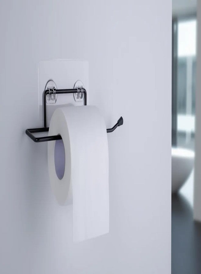 Style Keepers Self Adhesive Toilet Paper Holder Pack of 3 | Wall Mounted Bathroom Tissue Roll Stand | Heavy Duty Mild Steel Matte Black | Drill Free Rust Resistant Washroom Holder - Image 5