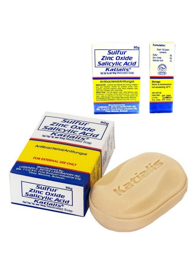 KATIALIS SOAP Sulfur Zinc Oxide Salicylic Acid Anti Fungal Anti Bacterial Soap 90 grams - Image 2