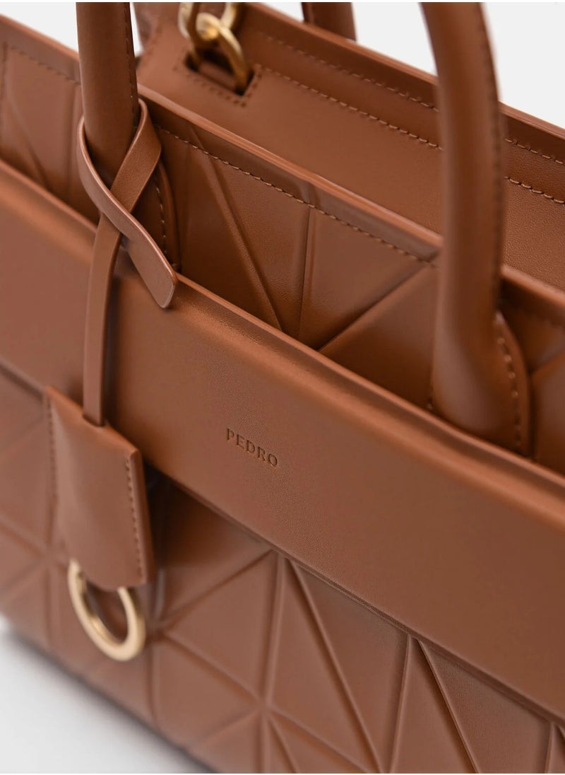 Pedro - PEDRO Studio Bella Leather Handbag in Pixel Satchel Crossbody Bag Shoulder Bag - Image 1