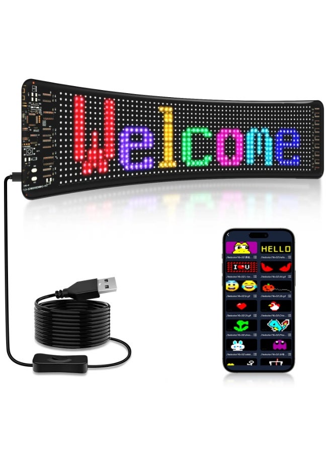 لوحة مصفوفة LED - شاشة عرض قابلة للبرمجة بصف واحد - لوحة رسائل LED يتم التحكم بها عبر تطبيق بلوتوث - Image 3