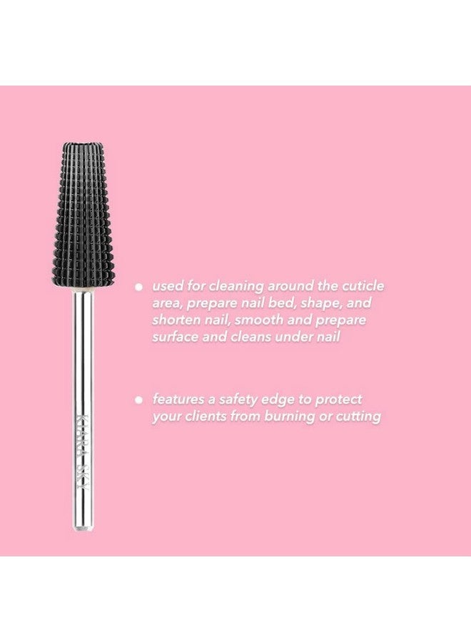 كيارا سكاي مِثقاب كربيد أسود - أداة تنظيف أظافر احترافية - مِثقاب كربيد طويل الأمد للأظافر - مِثقاب بيوند برو للأظافر - مِثقاب بشرة للأظافر (5 في 1 أسود متوسط) - Image 2