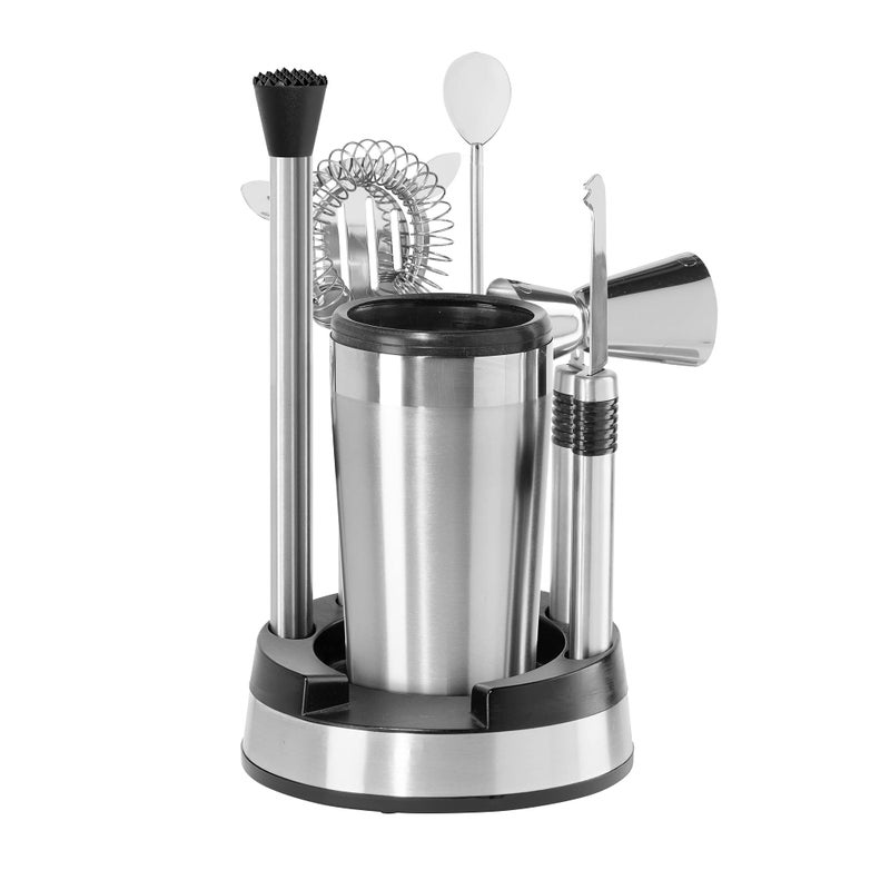 Oggi 8 Piece Stainless Steel Bar Tool Set with Cocktail Shaker