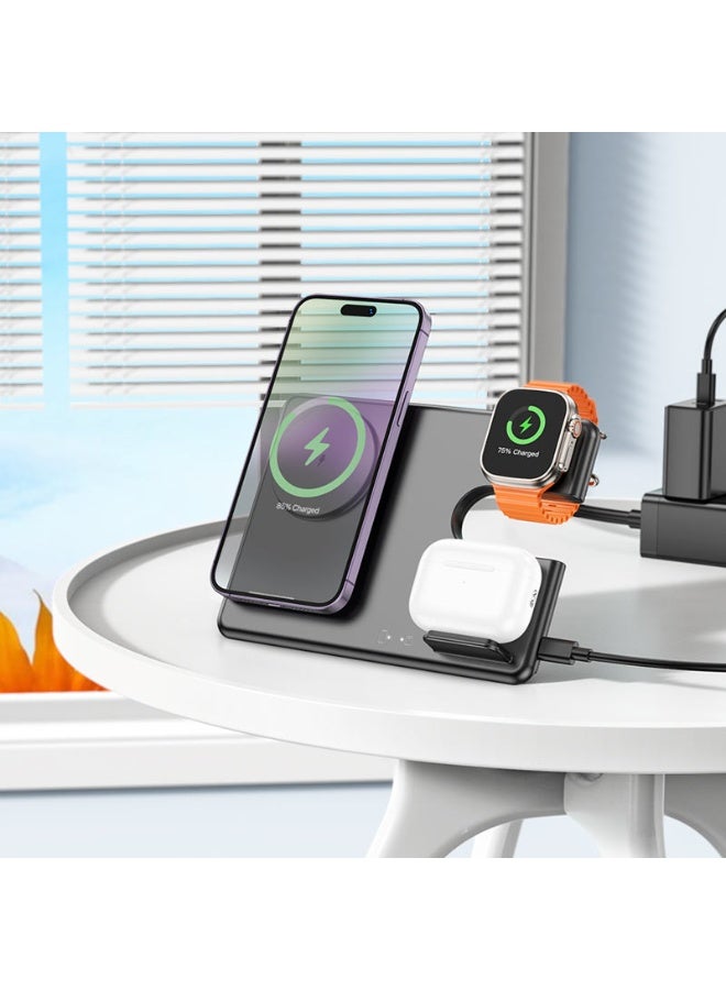 Hoco Wireless charger “CQ1 Geek” folding 3-in-1 magnetic - Image 3
